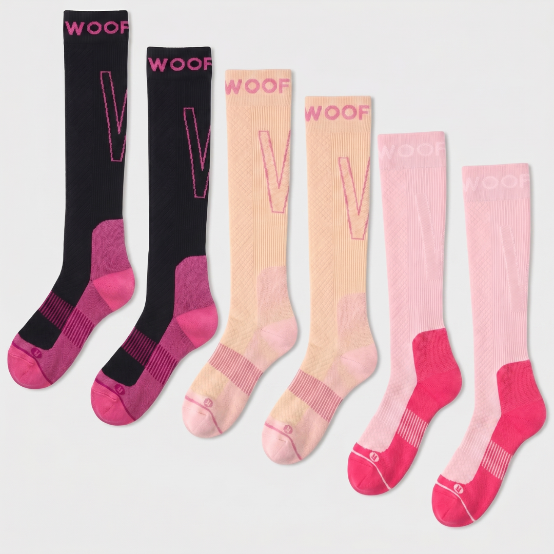 Pink Power Performance Compression Socks 6 Pack