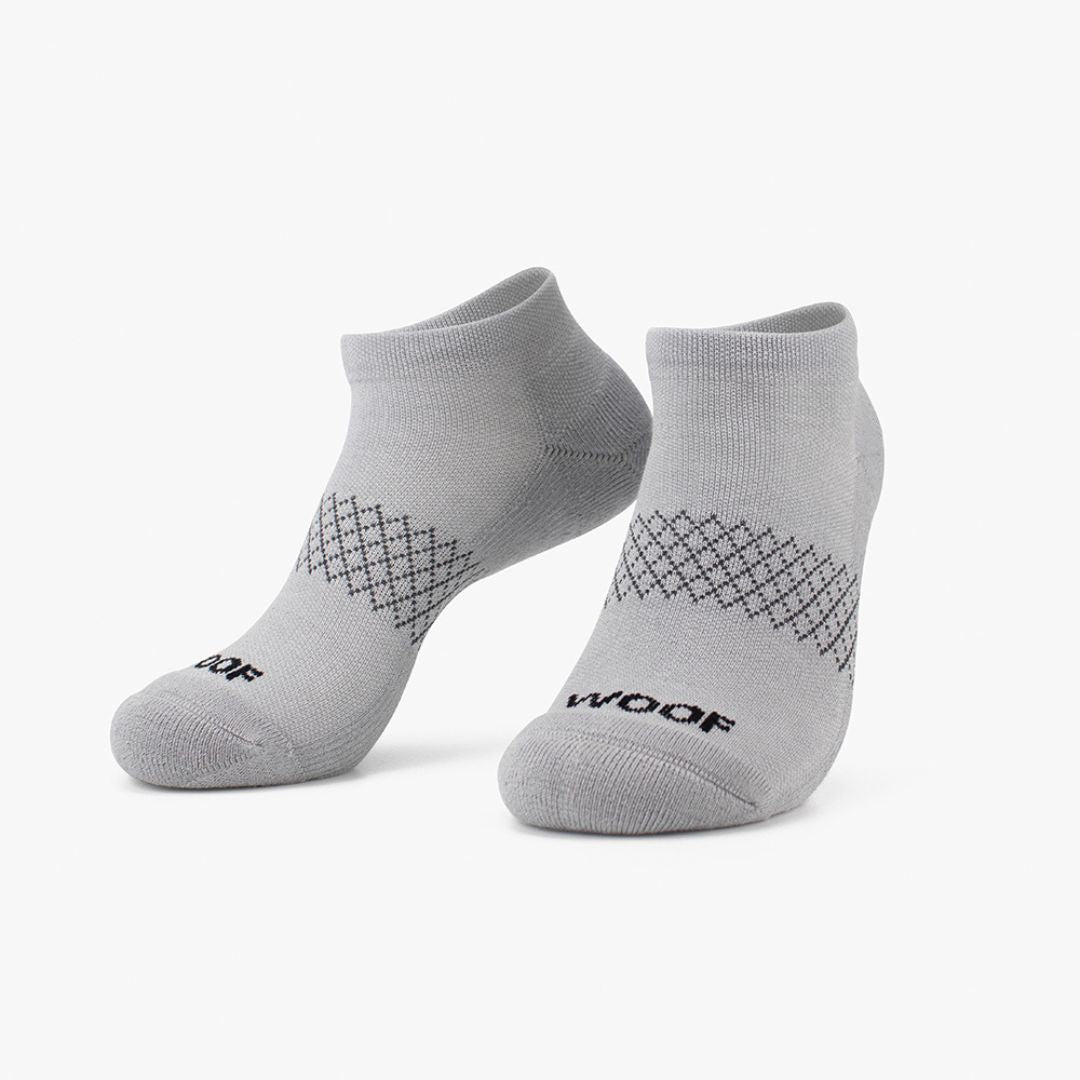 Grey Bamboo Ankle Compression Socks 6 Pack