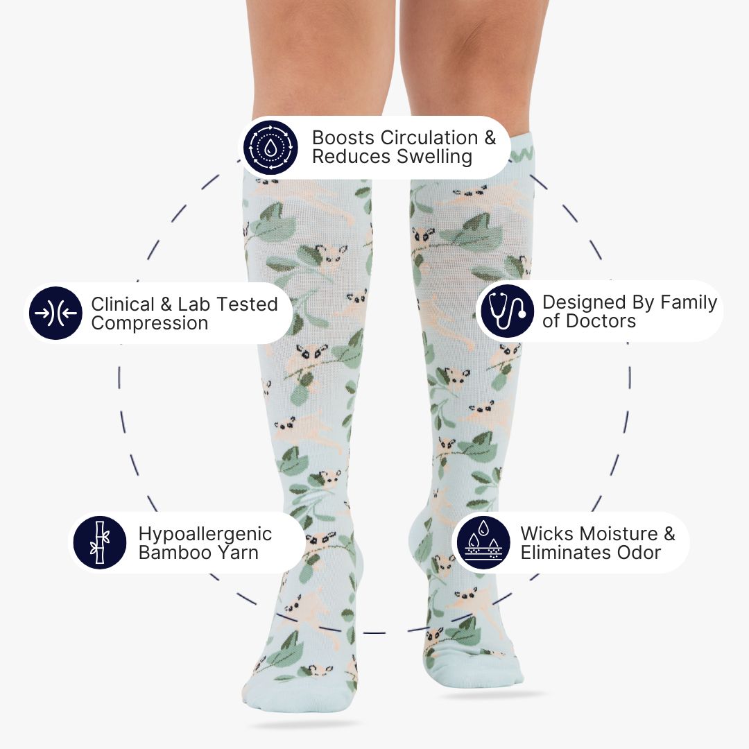 Sugar Gliders Bamboo Compression Socks