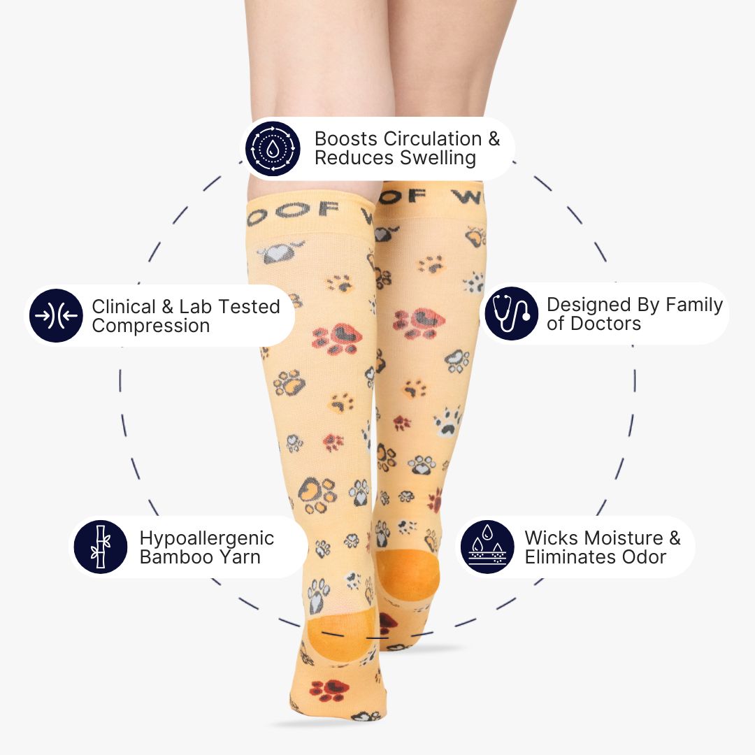 Paws Up Bamboo Compression Socks